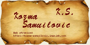 Kozma Samuilović vizit kartica
